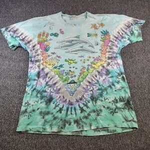 Vintage Rare Liquid Blue 90's Joey Mars Under Water Graphic T-Shirt XL Distress